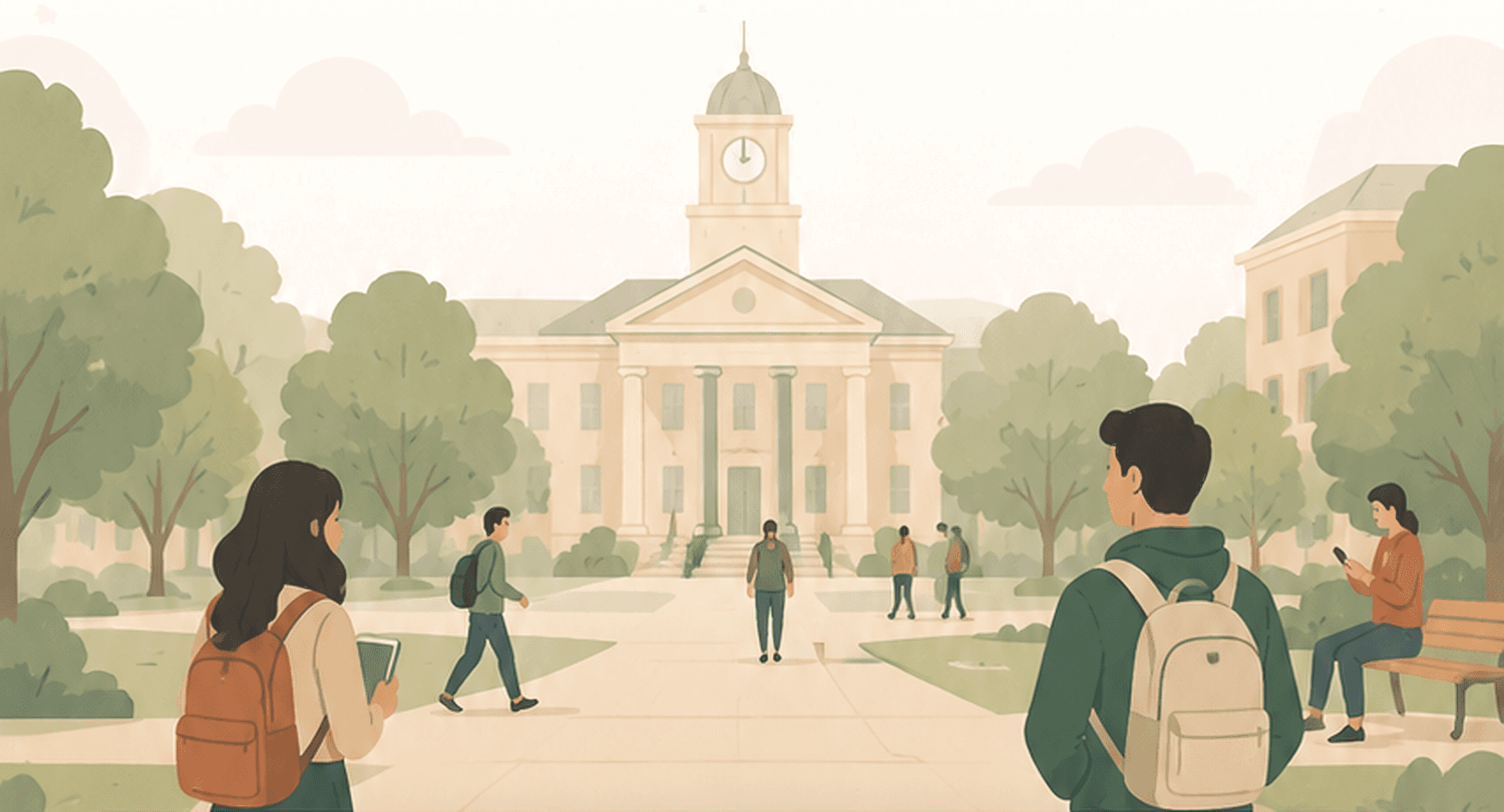 Illustration of a campus